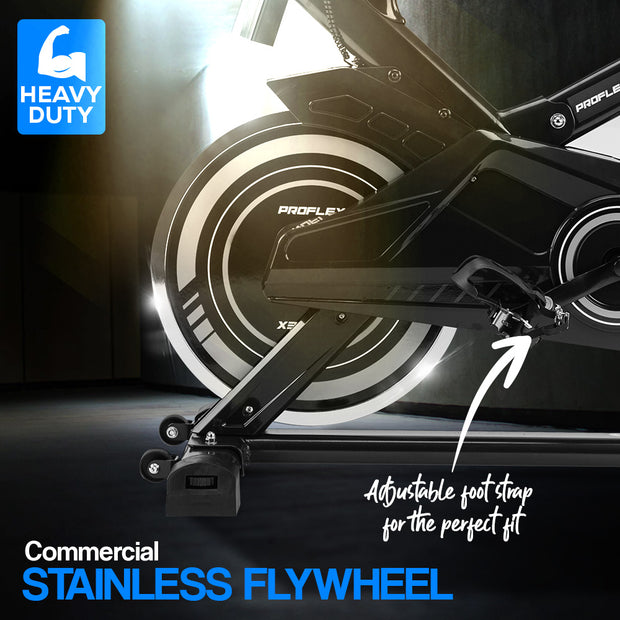 PROFLEX SPN750 II Spin Bike – 13kg Flywheel | Commercial-Grade Home Workout Machine | 120kg Capacity