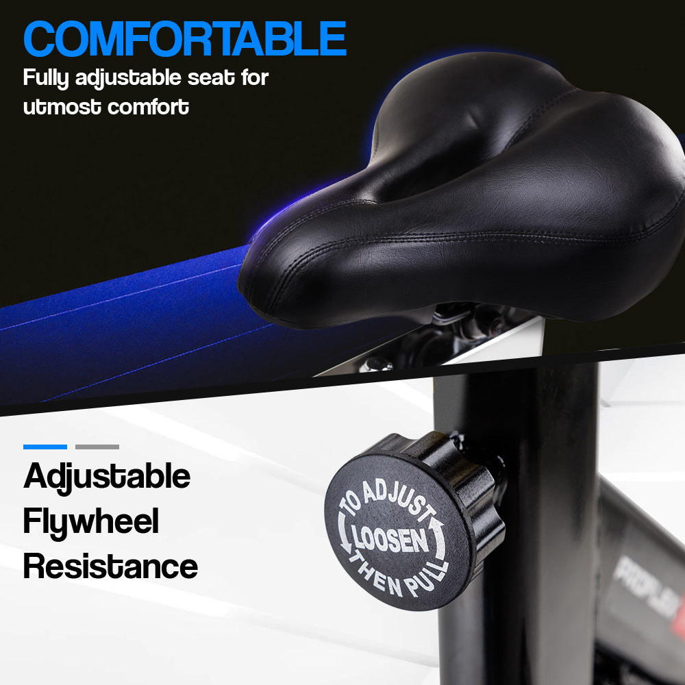 PROFLEX SPN750 II Spin Bike – 13kg Flywheel | Commercial-Grade Home Workout Machine | 120kg Capacity