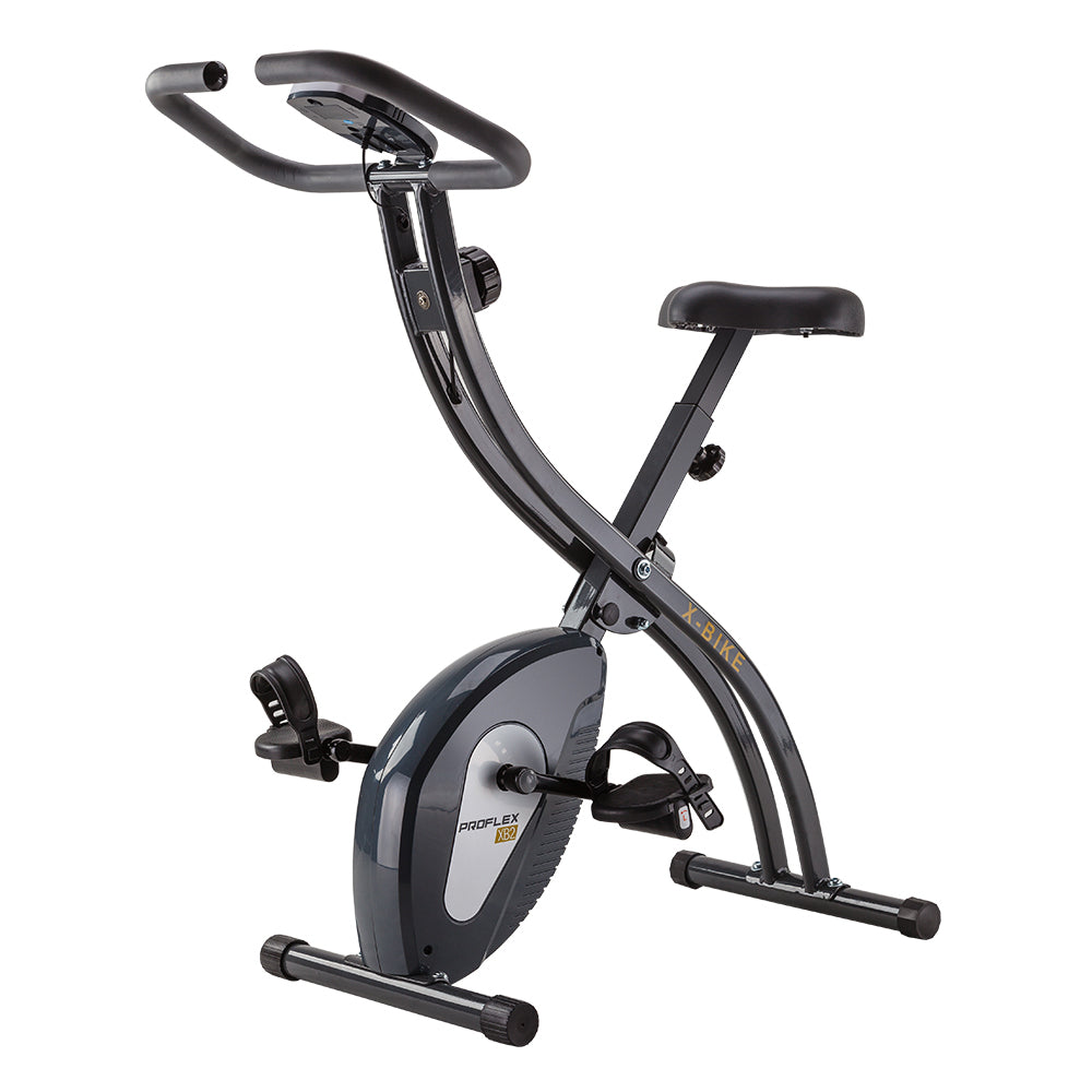 PROFLEX Folding Magnetic X-Bike – Compact Home Exercise Bike | 8-Level Resistance | 110kg Capacity