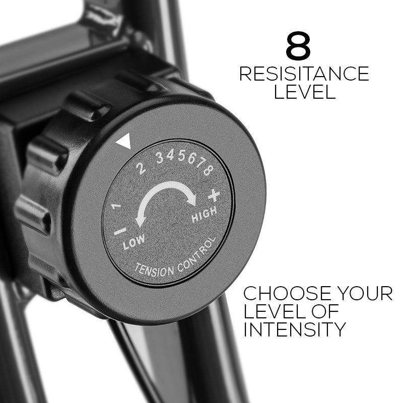 PROFLEX Folding Magnetic X-Bike – Compact Home Exercise Bike | 8-Level Resistance | 110kg Capacity