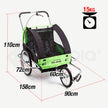 Tag-along Kids Bike Trailer Bicycle Pram Stroller Children Jogger Green