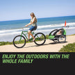 Tag-along Kids Bike Trailer Bicycle Pram Stroller Children Jogger Green