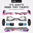 BULLET SX-2000 Hoverboard Scooter, 500W Brushless, Superior Self Balancing System, UL Certified, LED Lights, Pink Camo