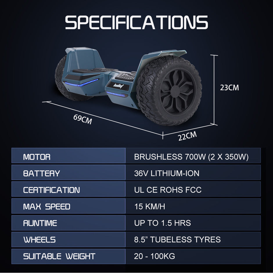 Bullet SX-4500 Hoverboard Scooter, 8.5