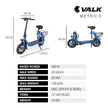 VALK Electric Scooter with Seat, Disc brakes, 12