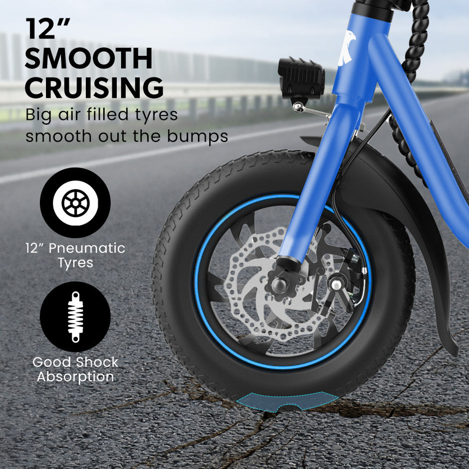 VALK Electric Scooter with Seat, Disc brakes, 12