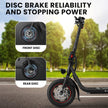 VALK Electric Scooter with Seat, Disc brakes, 12