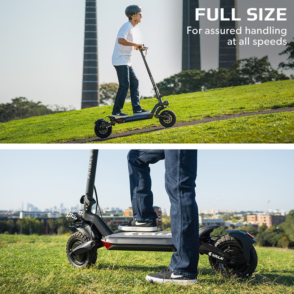 VALK Primal 9 Dual Motor 1600W Extreme Hill Climbing e-Scooter Electric, Black