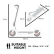 Valk Synergy 7 MkII Electric Scooter 500W 15Ah, Motorised eScooter for Adults, White