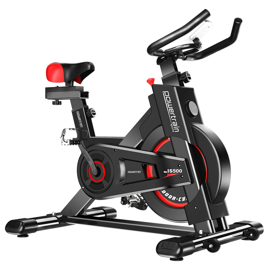 Powertrain IS-500 Heavy-Duty Spin Bike – Electroplated Flywheel | Black