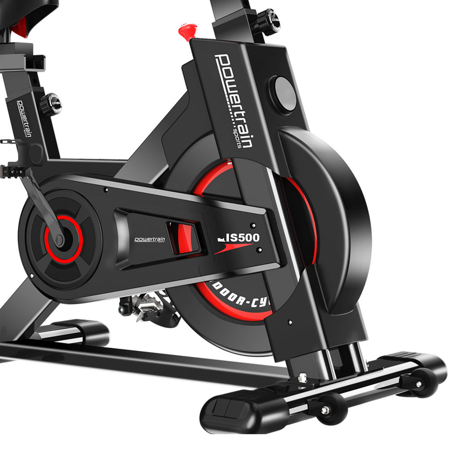 Powertrain IS-500 Heavy-Duty Spin Bike – Electroplated Flywheel | Black