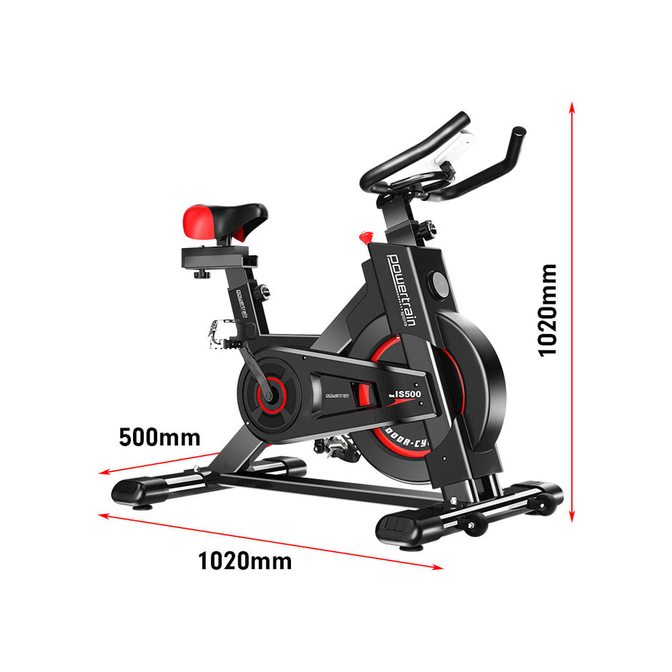 Powertrain IS-500 Heavy-Duty Spin Bike – Electroplated Flywheel | Black