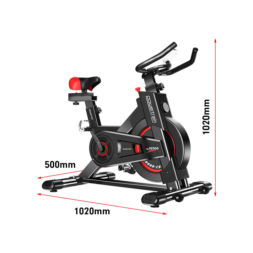 Powertrain IS-500 Heavy-Duty Spin Bike – Electroplated Flywheel | Black