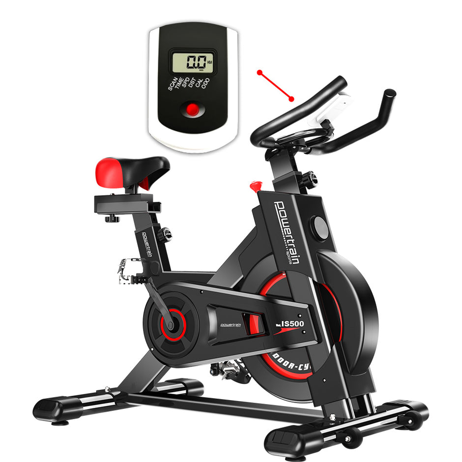 Powertrain IS-500 Heavy-Duty Spin Bike – Electroplated Flywheel | Black