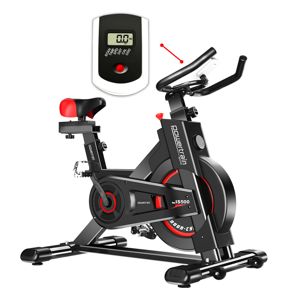 Powertrain IS-500 Heavy-Duty Spin Bike – Electroplated Flywheel | Black