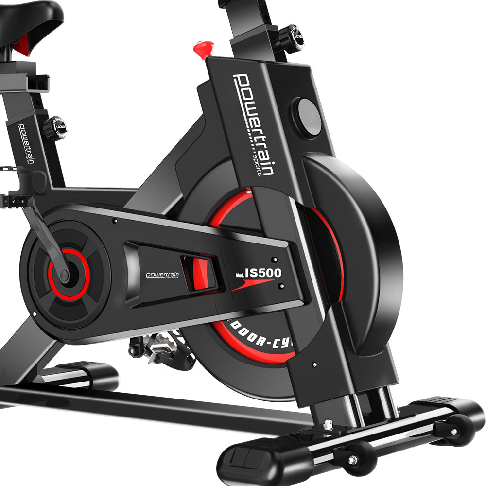 Powertrain IS-500 Heavy-Duty Spin Bike – Electroplated Flywheel | Black