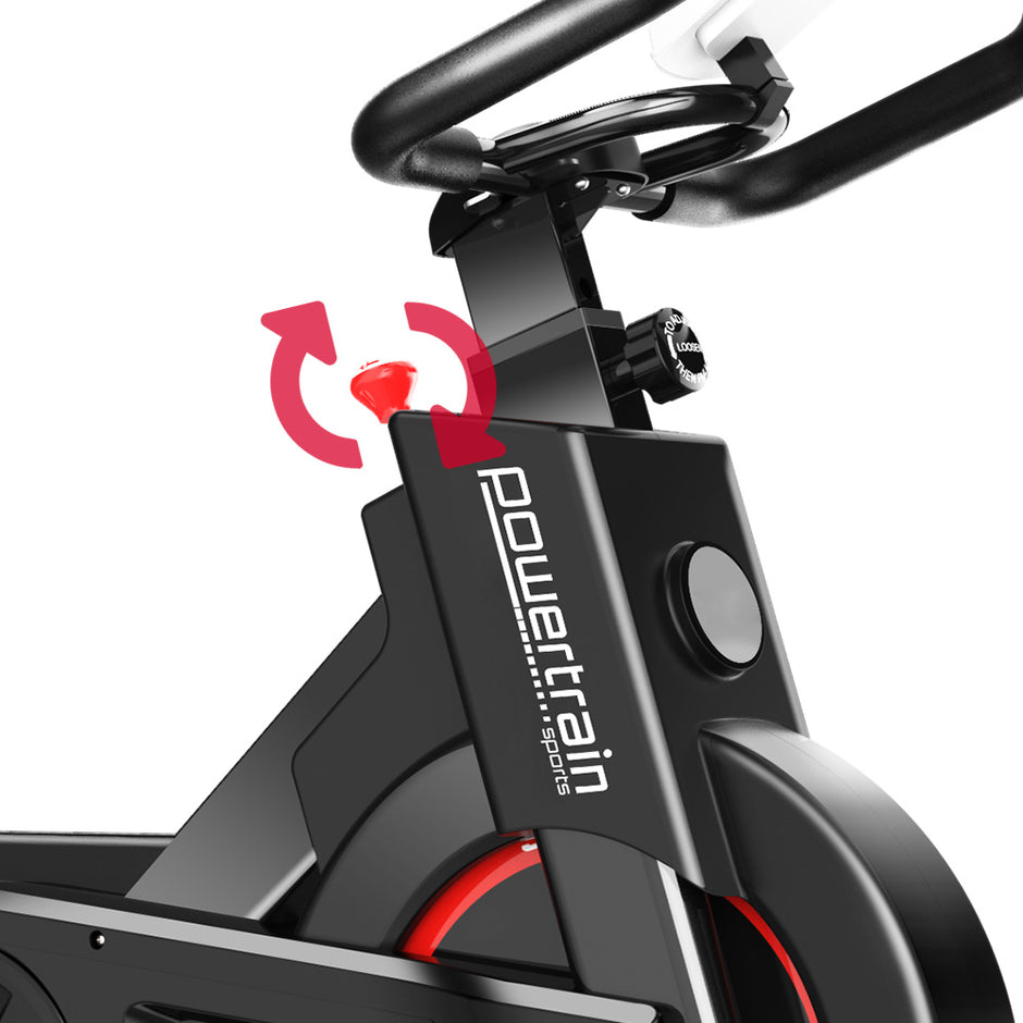 Powertrain IS-500 Heavy-Duty Spin Bike – Electroplated Flywheel | Black