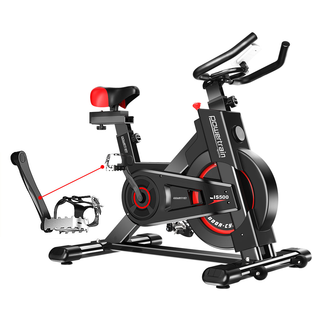 Powertrain IS-500 Heavy-Duty Spin Bike – Electroplated Flywheel | Black