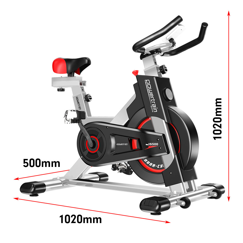 Powertrain IS-500 Heavy-Duty Spin Bike – Electroplated Flywheel | Silver