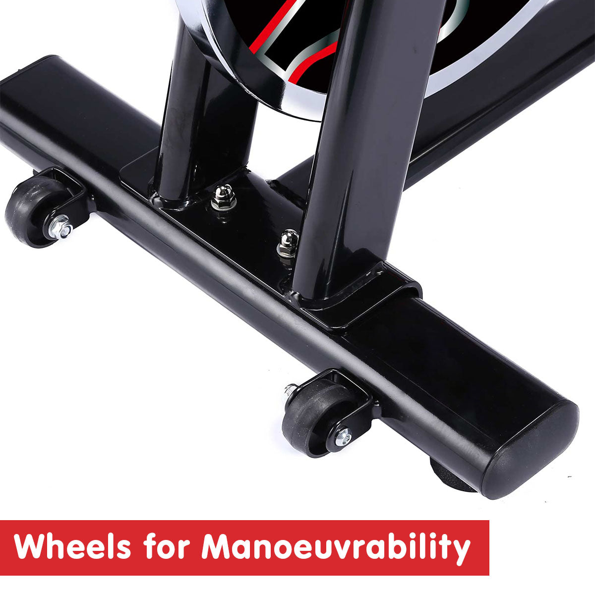 Powertrain RX-600 Spin Bike – Red | Heavy-Duty Cardio Cycle with Shock Absorption