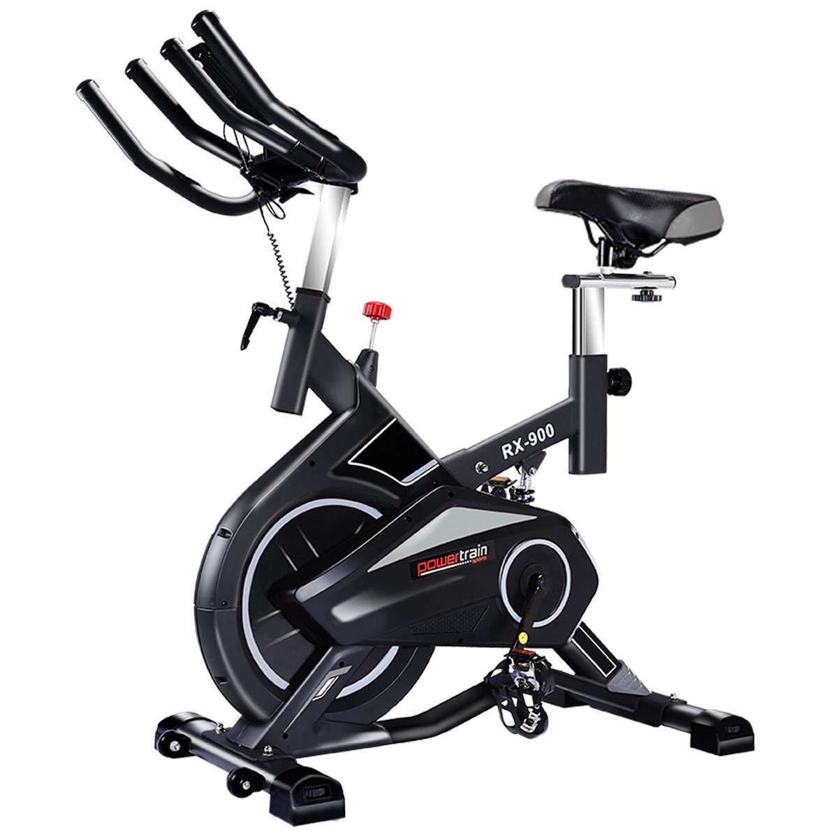 Powertrain RX-900 Spin Bike – Silver | Heavy-Duty Cardio Trainer with Shock Absorption