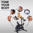 Powertrain RX-900 Spin Bike – Silver | Heavy-Duty Cardio Trainer with Shock Absorption