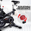 Powertrain RX-900 Spin Bike – Silver | Heavy-Duty Cardio Trainer with Shock Absorption