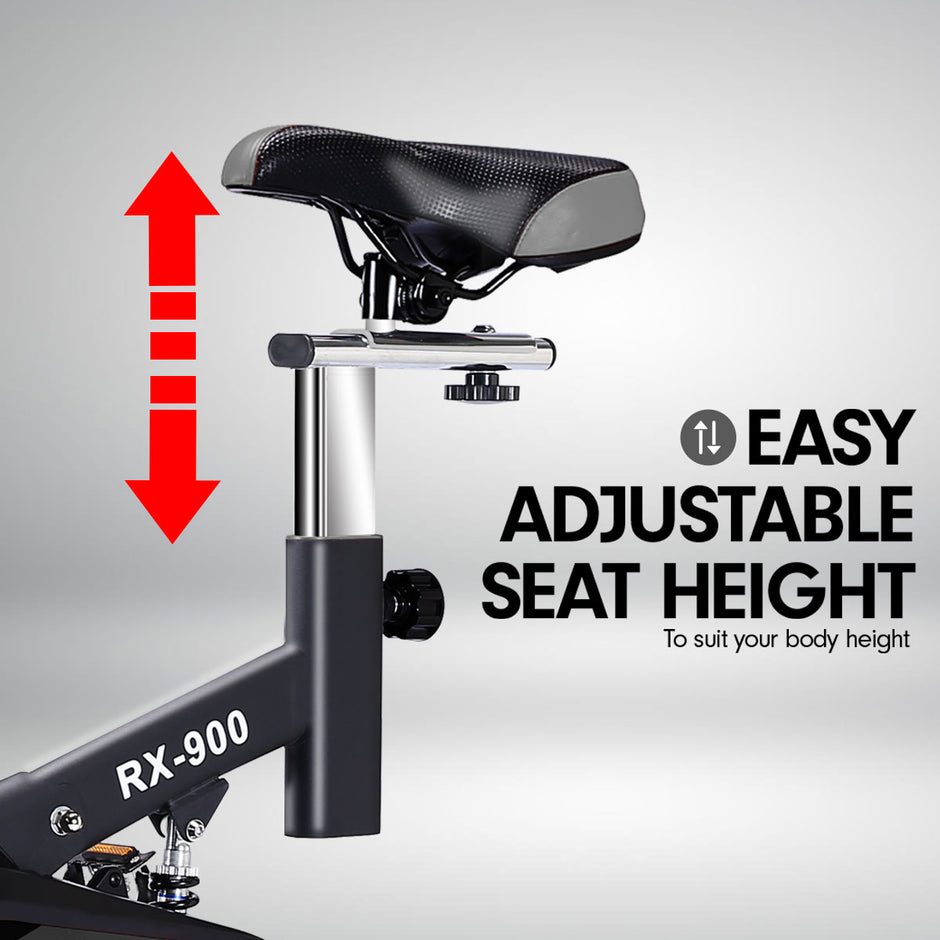 Powertrain RX-900 Spin Bike – Silver | Heavy-Duty Cardio Trainer with Shock Absorption