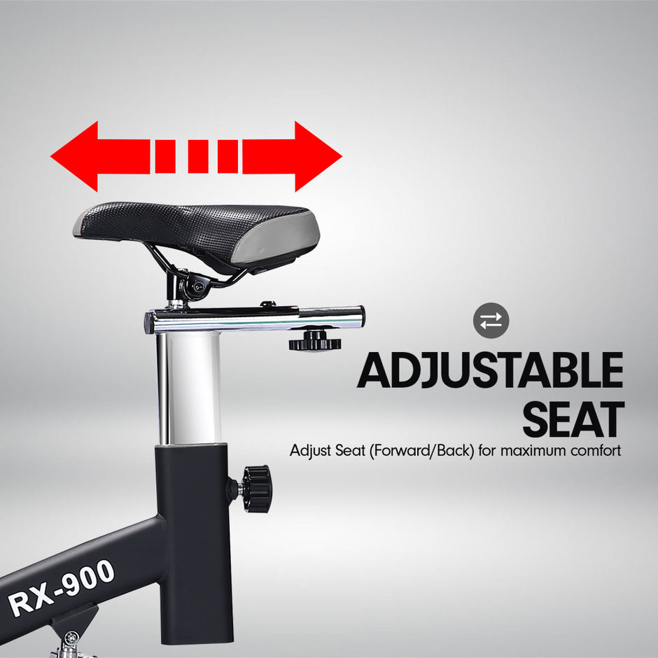 Powertrain RX-900 Spin Bike – Silver | Heavy-Duty Cardio Trainer with Shock Absorption