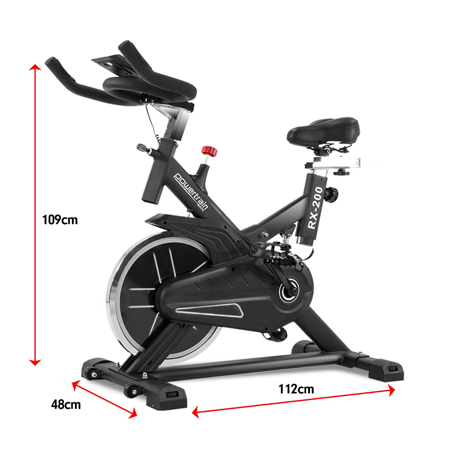 Powertrain RX-200 Exercise Spin Bike – Black