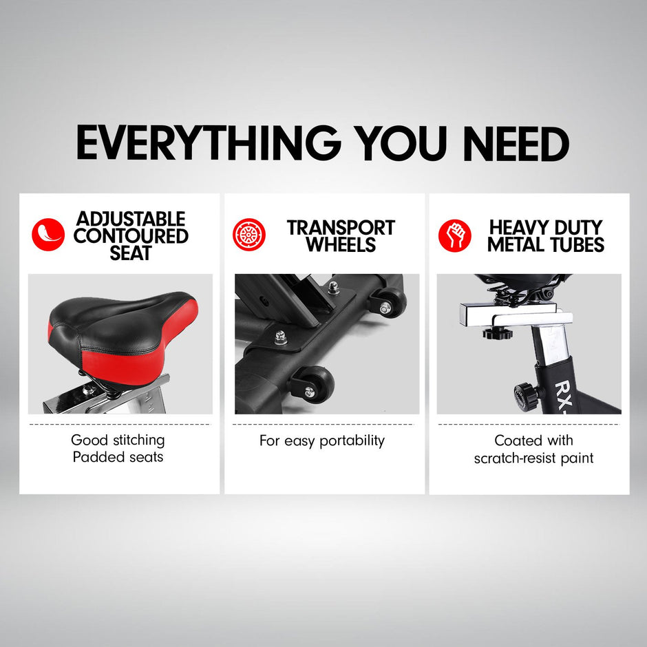 Powertrain RX-200 Exercise Spin Bike – Red