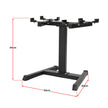 Powertrain Eon Dial-Up 72KG Adjustable Dumbbells Pair with Stand  - Green
