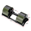 Powertrain Eon Dial-Up 90KG Adjustable Dumbbells Pair with Stand  - Green