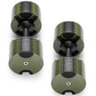Powertrain Eon Dial-Up 90KG Adjustable Dumbbells Pair with Stand  - Green