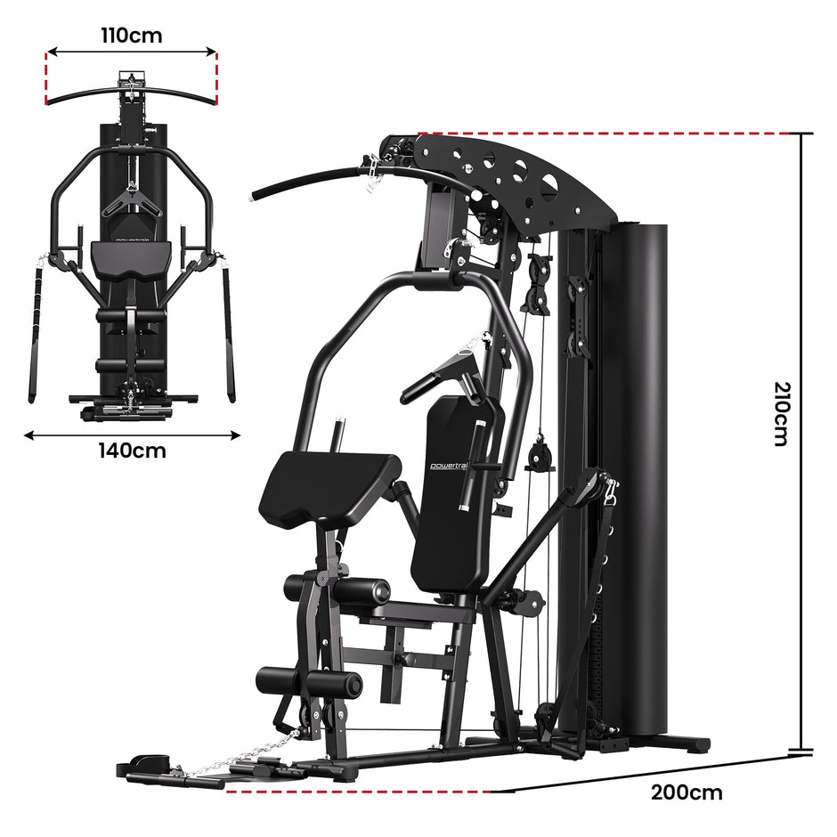 Powertrain Home Multi Gym 560 Full Body Training with 90kg Weight Stack Home Gym