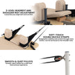 Powertrain Velora Beige Aluminium Foldable Pilates Board Reformer Multifunctional Core Exercise Set Ab Trainer Platform Extender Sitting Box Jumpboard And Footbar Full Body Home