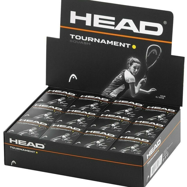 HEAD Tournament Squash Ball Advanced Training Competition Bulk Dozen - 12 Balls