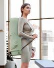 Black Professional Yoga Mat Carrying Bag - 31 Inch Large Capacity Fitness Storage Pouch with Adjustable Shoulder Strap and Accessory Pocket - Fits Mats up to 10mm Thickness