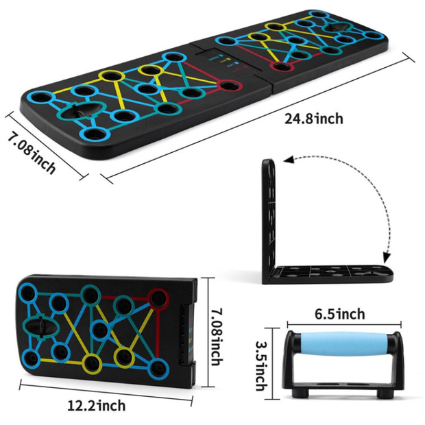 Multifunctional Push-Up Board - 9-in-1 Foldable Push-Up System for Strength Training
