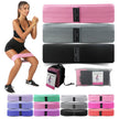Blue Colour Scheme Fabric Resistance Bands Set - 3 Levels Non-Slip Hip Bands for Strength Training