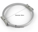 2 PCS Grey 38cm Pilates Ring Circle with Comfort Foam Handles for Core & Muscle Toning