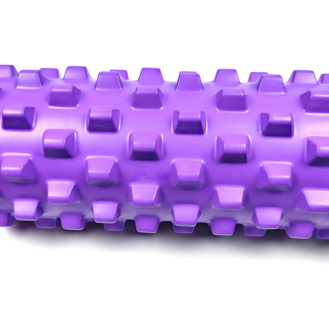 Colorful Hollow Yoga Foam Roller 45cm – Colorful Wolf Tooth Design Muscle Relaxation Massage Stick for Fitness and Sports