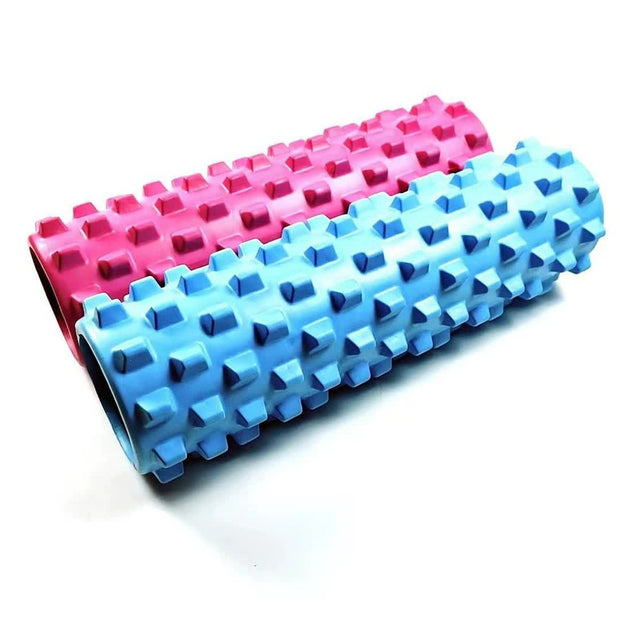 Colorful Solid Yoga Foam Roller 45cm - Colorful Wolf Tooth Design Muscle Relaxation Massage Stick for Fitness and Sports