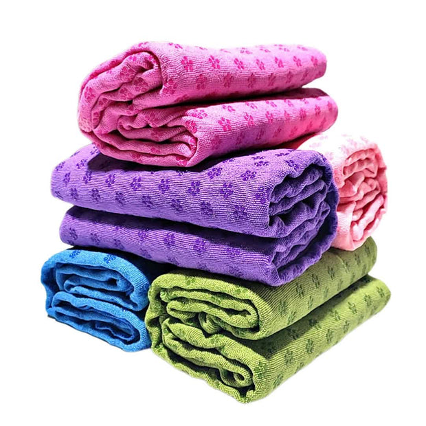 Rose red Plum Blossom Yoga Towel Mat - Absorbent, Thick, Non-Slip, Portable Fitness Blanket for Home Use 183*63CM