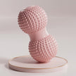 Pink 2pcs Fascia Ball Foot Arch Massager Peanut Ball for Muscle Relaxation, Deep Tissue Release, Yoga Massage 6.5*6.5*13CM