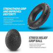 Orange 5-Piece Hand Grip Strength Training Set - Adjustable Grip Exerciser, Silicone Grip Rings & Grip Ball