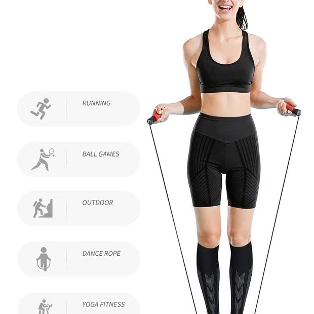 Size L 1 Pair Black Compression Calf Sleeves for Sports - Adjustable Support for Running, Soccer, Hiking & More