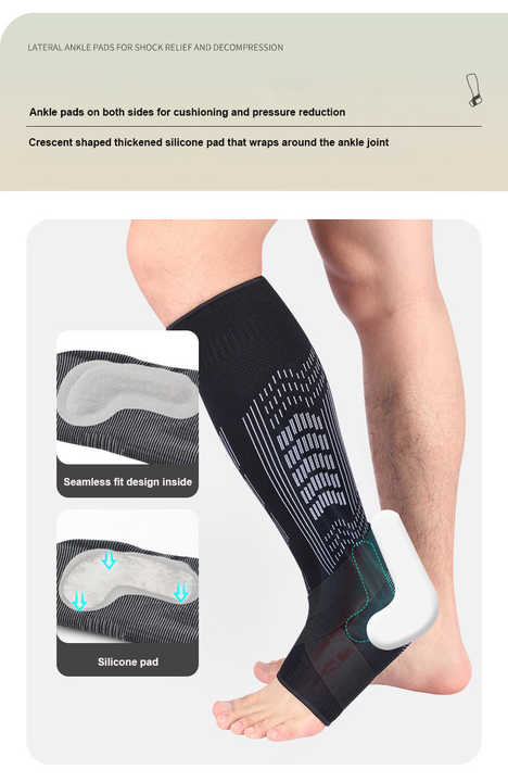 Size XL 1 Pair Black Compression Calf Sleeves for Sports - Adjustable Support for Running, Soccer, Hiking & More