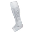 Size L 1 Pair Light Gray Compression Calf Sleeves for Sports - Adjustable Support for Running, Soccer, Hiking & More