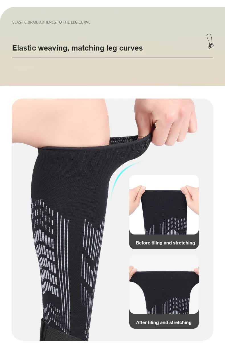 Size L 1 Pair Light Gray Compression Calf Sleeves for Sports - Adjustable Support for Running, Soccer, Hiking & More